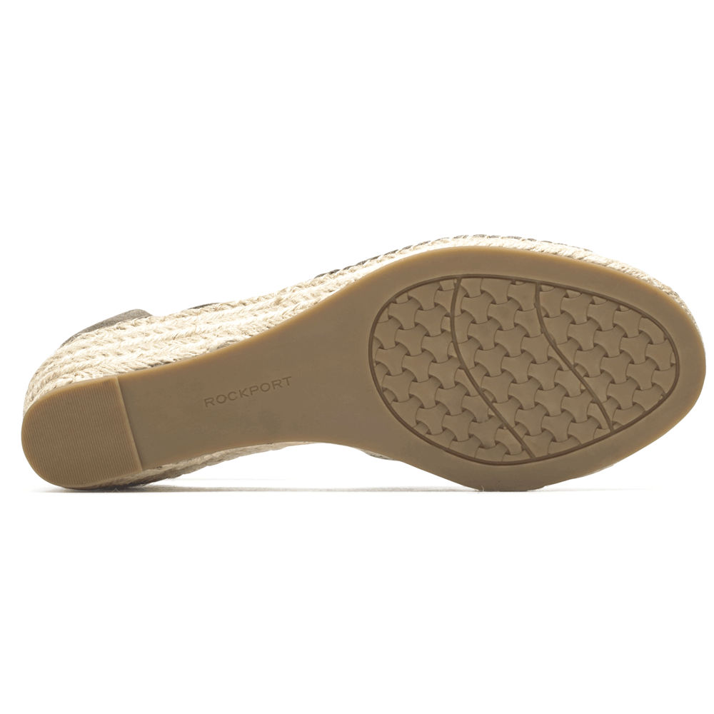 Rockport Sandaler Dame Grå - Marah Peep Toe Espadrille - PMYD52874